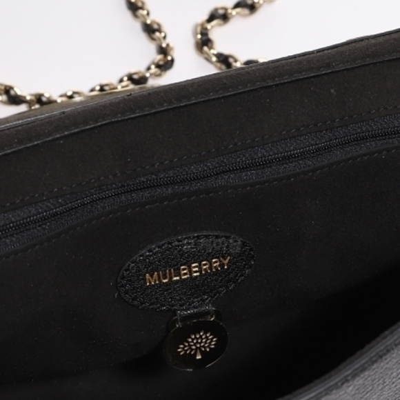 Mulberry 'Lily' Medium Black Glossy Goat Leather Bag - MSRP $1545 - BNWT - Picture 3 of 8